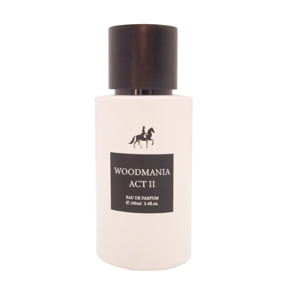 VERSATY Woodmania Act II perfume intense woody gourmand fragrance with oud and vanilla notes